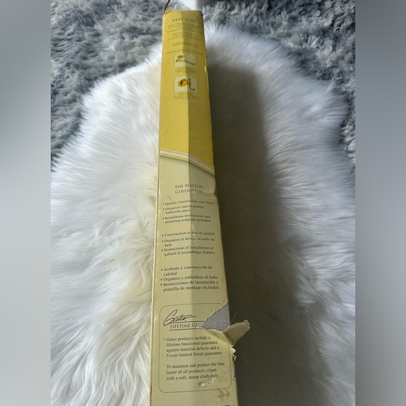 NWTGatco Hatton Polished Brass 24-in Double Towel Bar. Model:4774 New In Box - Picture 2 of 7